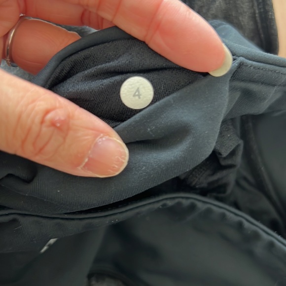 Lululemon Liberty Shorts in Grey with Black Waistband, Size 4 - Picture 5 of 5